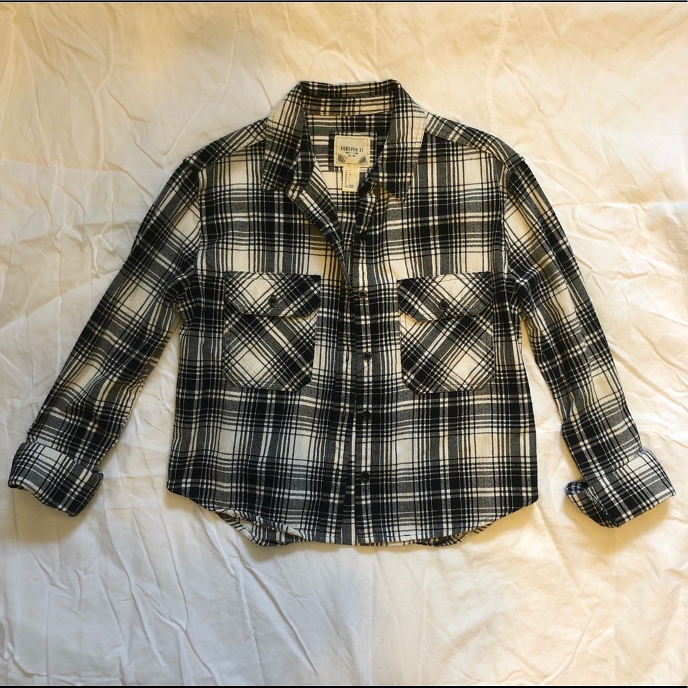 Gray Plaid Button Down